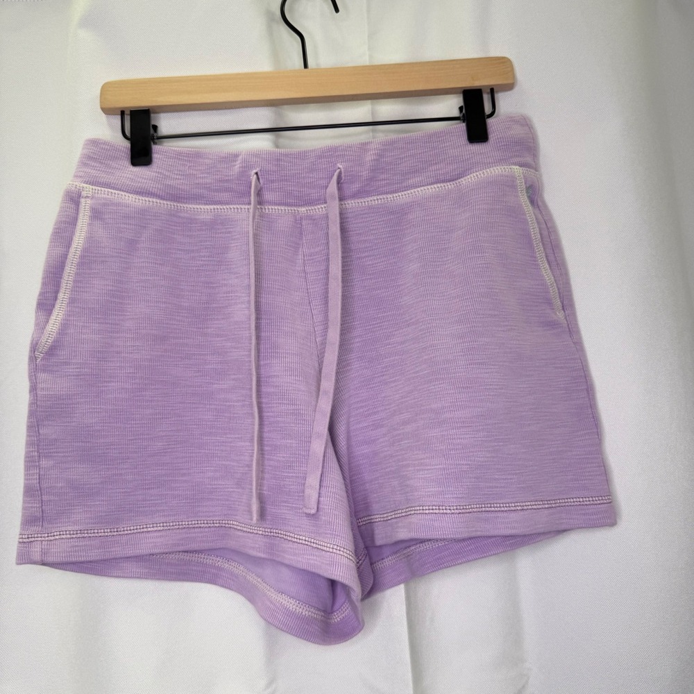 Tommy Bahama Womens Purple Slub Knit Drawstring Lounge Shorts Size S Small